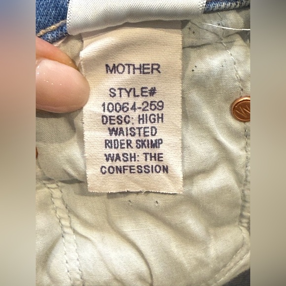MOTHER HIGH WAISTED RIDER SKIMP The Confession Size 27 - Picture 8 of 14